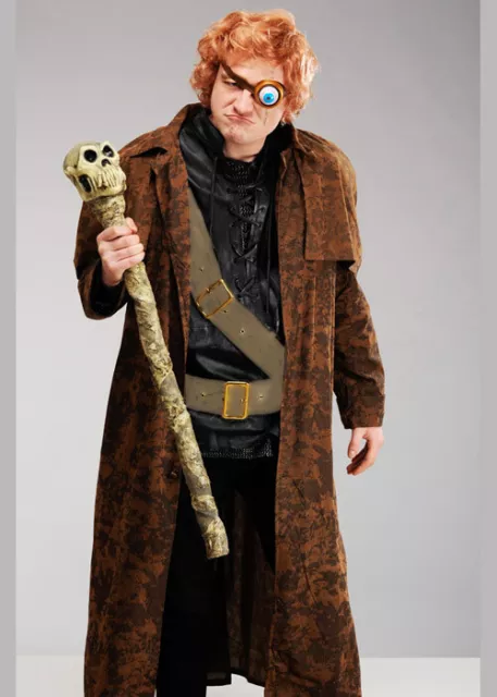 Adult Mad Eye Moody Style Fancy Dress Fantasy Party Costume Brown