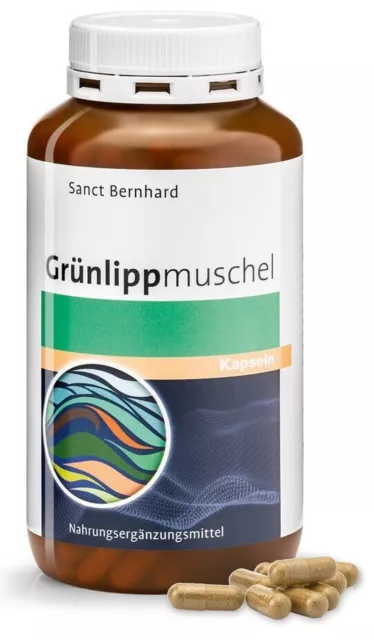 Sanct Bernhard Grünlippmuschel-Kapseln Hochdosiert 500mg/Kapsel 300 Kapseln