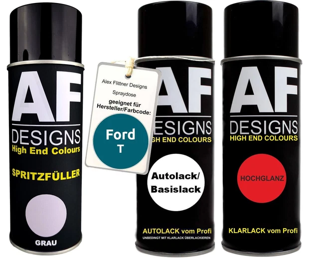 TRISTARcolor Peinture Voiture Kit Bombes De Peinture 2K Pour BMW 550 Eisblau Peinture De Base 2 Composants Vernis Clair Aérosol