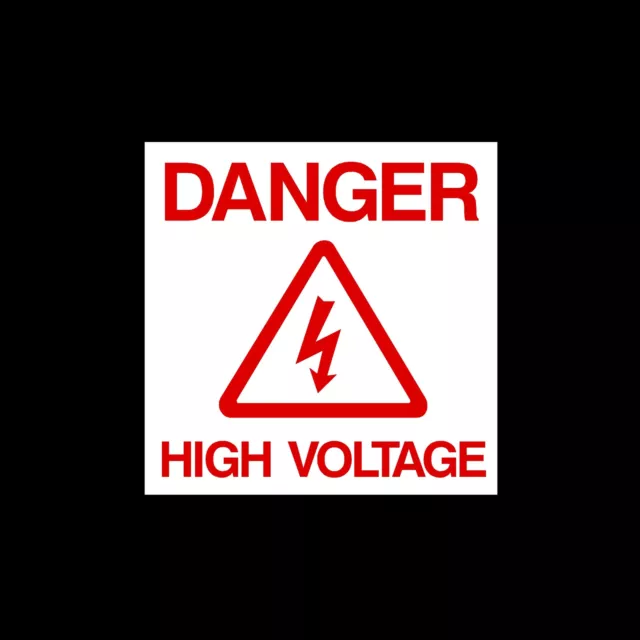 Danger - High Voltage  - External Sticker / Sign - Hazard, Electric, Warning