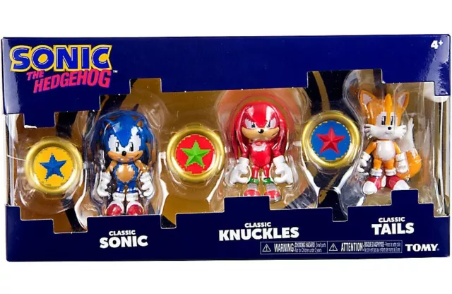 Sonic The Hedgehog Sonic Prime Sonic, Sails Tails & Batten Rouge Mini  Figure 3-Pack (No Place) 