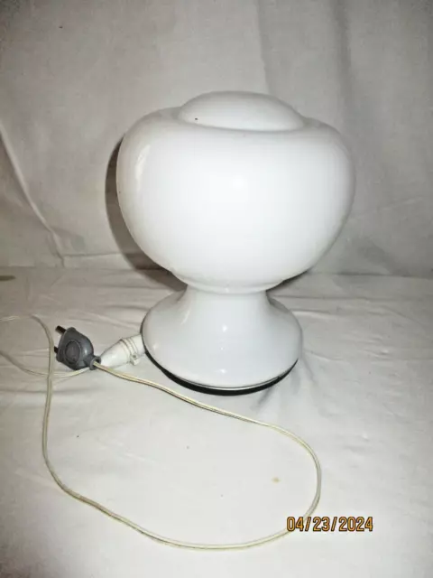 Jolie Lampe champignon atomique vintage opaline blanc-lampe de table Space Age-