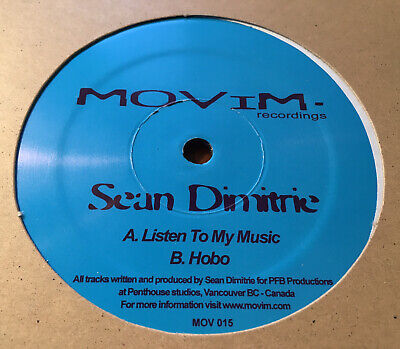 Sean Dimitrie Listen To My Music / Hobo 12” Vinyl Movim Records House Like New