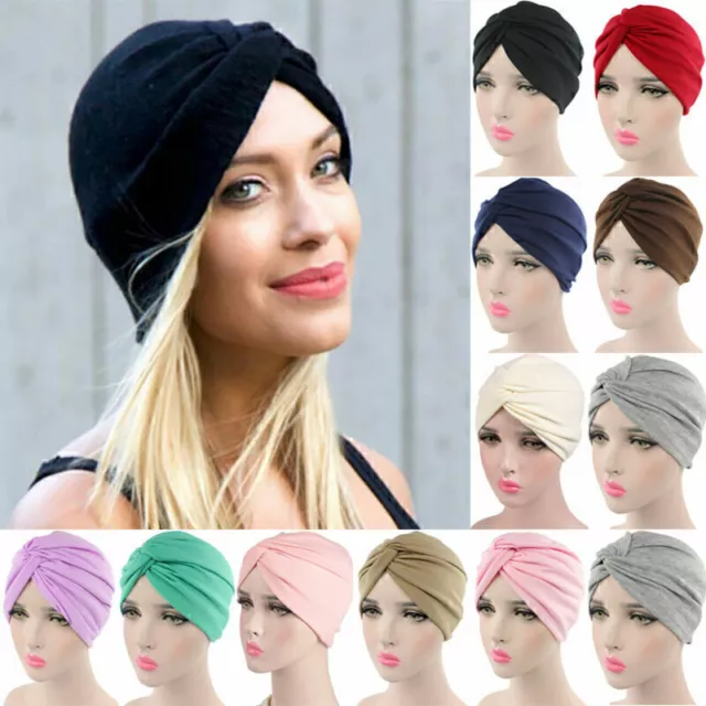 Women's Turban Cancer Chemo Hats Headscarf Beanie Headwear Hair Accessories K P0