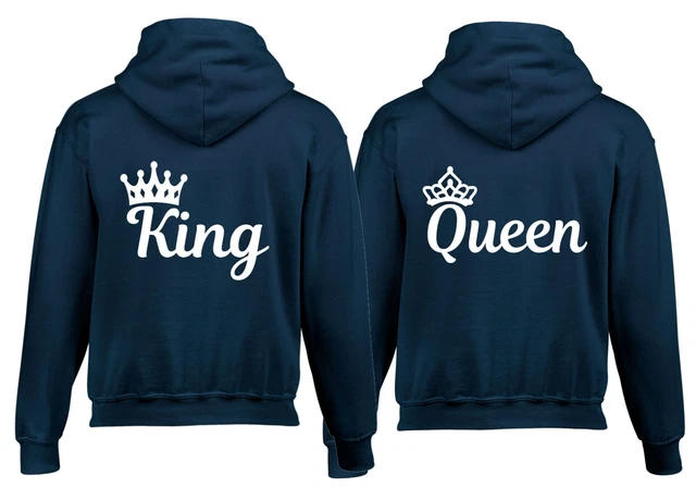 PRINCE PRINCESS KING QUEEN CROWN JUMPER day Couple Matching