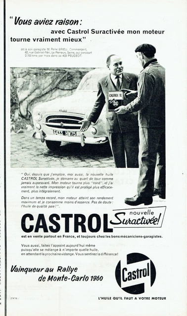 Castrol - huile moteur affiche publicitaire - Collection Castrol - huile moteur affiche publicitaire - Collection