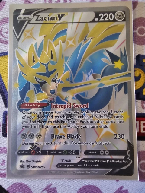 ZACIAN V SWSH292 (Shiny) SWSH Black Star Promo Pokémon Card $4.00