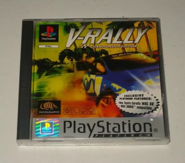 V-Rally (Platinum) PS1 Playstation game + Manual vrally