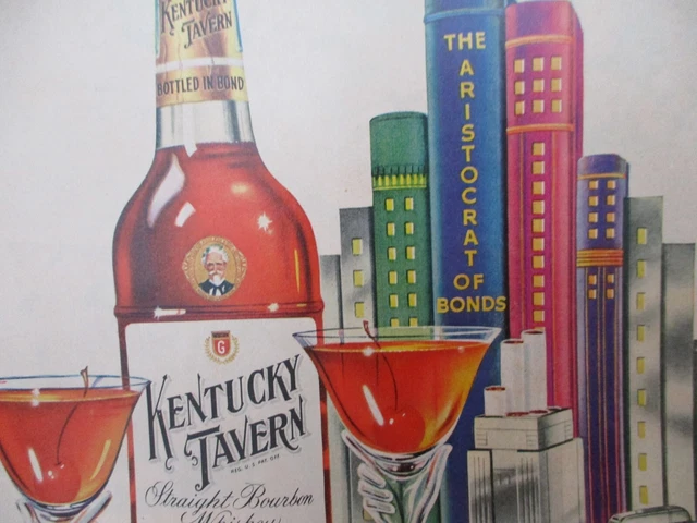 1951 Kentucky Tavern Bourbon Advertising  Print, Life Magazine +Minute Rice Ad