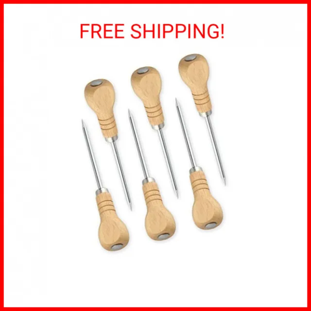 Ice Pick Stainless Steel Handle Wooden Safety Tool Cover Kitchen Pack  Sheath