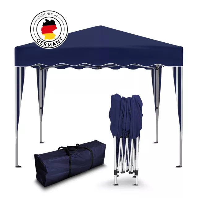 Falt Pavillon 100% WASSERDICHT Dachmaß 3x3m Party Garten Zelt Pavillion Blau