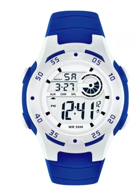 Boys Kid Children Girls Digital Sports Waterproof Swim alarm Wrist Watch Gift 3