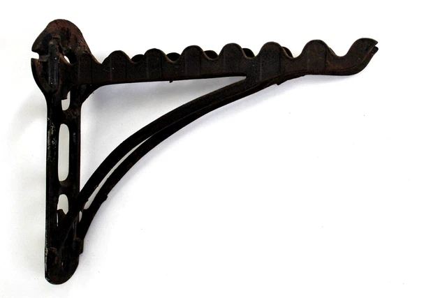 Antique 12" Harness Bracket Cast Iron Farm Hook Horse Tack Barn Garden Tool Shed