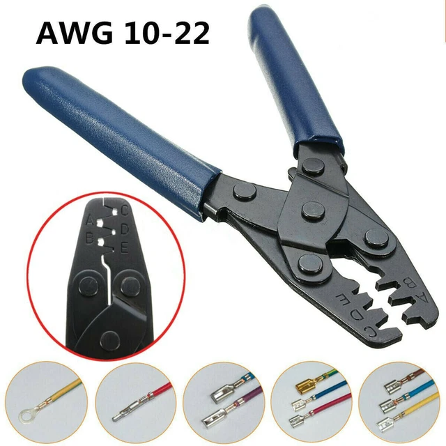 10-22 AWG TERMINAL Crimp Tool Wire Harness Crimper Crimping Stripper ...