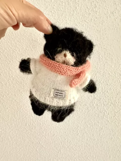 Kuscheltier Anhänger Teddybär handgestrickt Ostern Geburtstag Geschenk Spielzeug