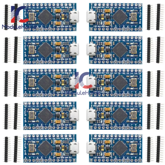 1-10PCS Micro USB/Type-C Pro Micro ATMEGA32U4 Board For Arduino Replace Pro Mini