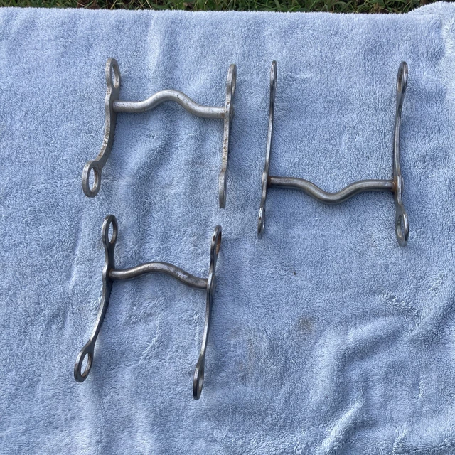 Lot Of 3 Horse Bits 1 Aluminum & 2 Metal