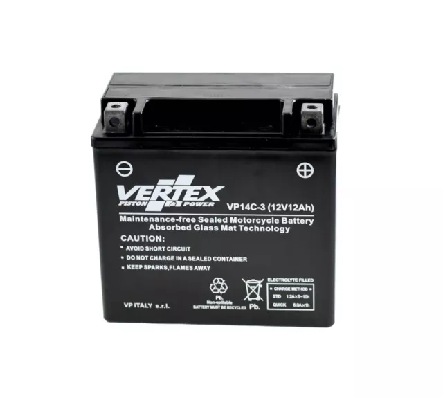 Vertex Battery For Harley Davidson XL 1200 C Sportster Custom 2011