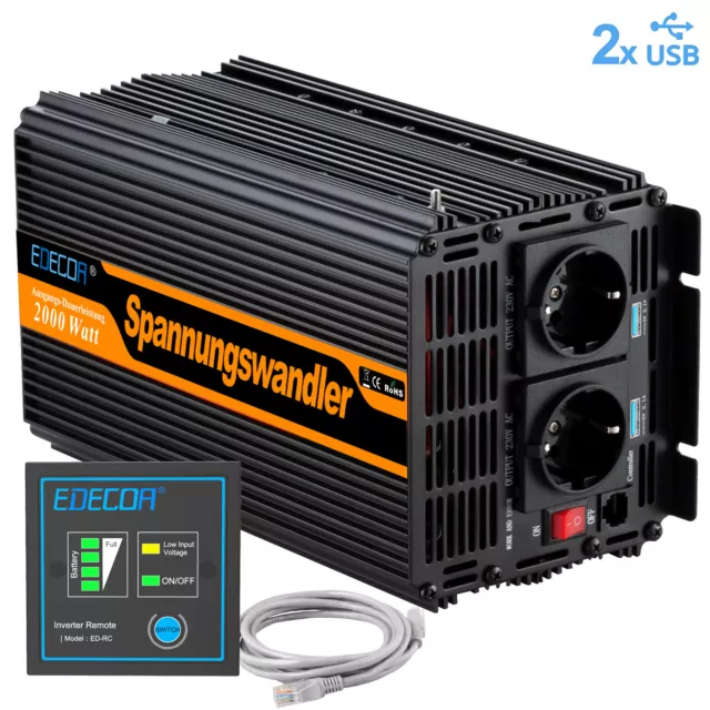 4000W-10000W Peak Spannungswandler Wechselrichter 12V/24V auf AC