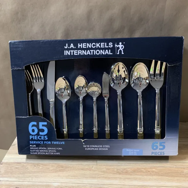 JA Henckels International Madison Cutlery Silverware Set 65 Piece Stainless