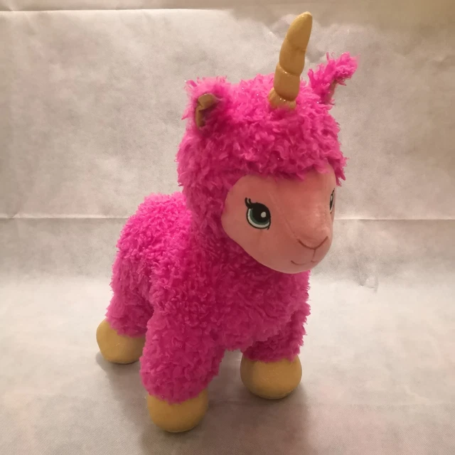 Build a Bear - Llamacorn Llama Unicorn Pink & Gold Sparkle Soft Plush 18” Inches