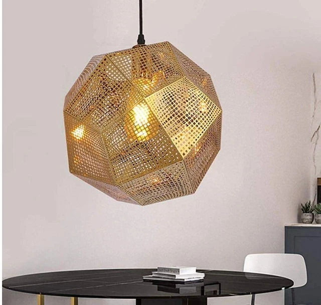 Two Tom Dixon Brass Pendant Light Lamps 3