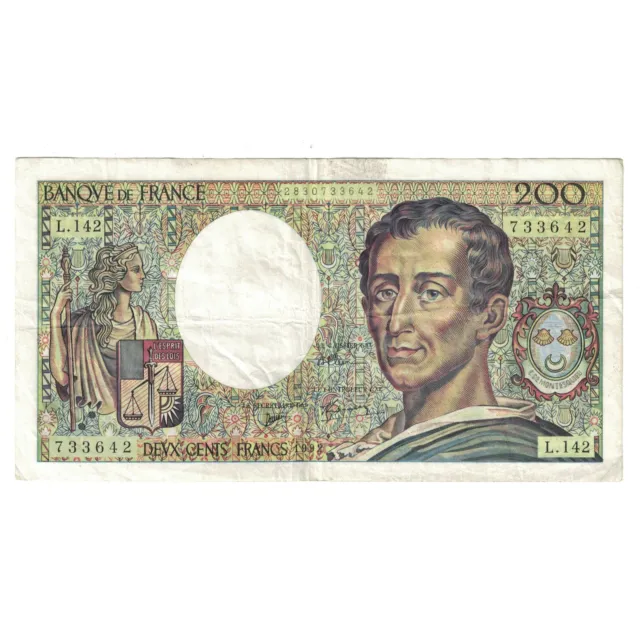 [#245293] France, 200 Francs, Montesquieu, 1992, L.142733642, TTB, Fayette:70.12