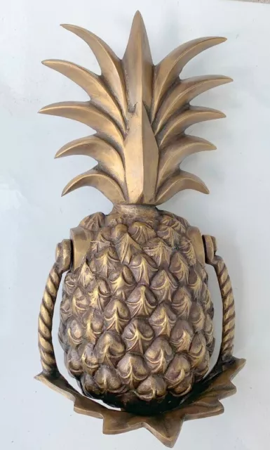 large heavy PINEAPPLE Door Knocker SOLID  100 % Brass old style house banger B