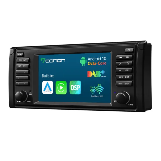 CAM+Eonon Q49Pro DSP 7" Android Auto 10 Radio GPS Car Play Stereo For BMW E39 M5