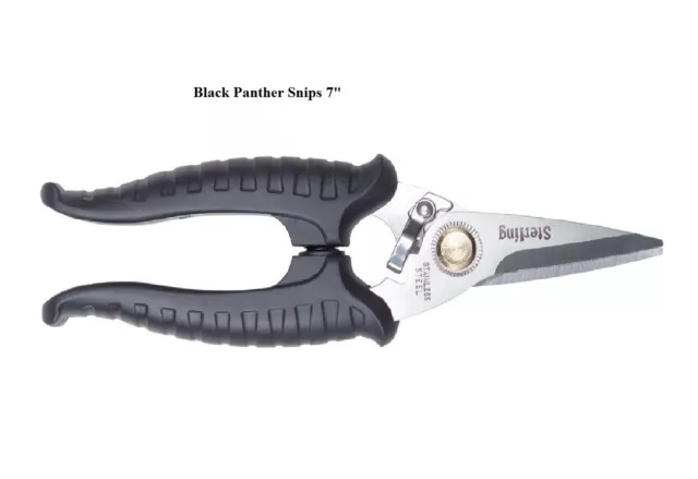 Qty 2 Stirling 185mm 7" Black Panther Industrial Grade Snips Stainless Steel