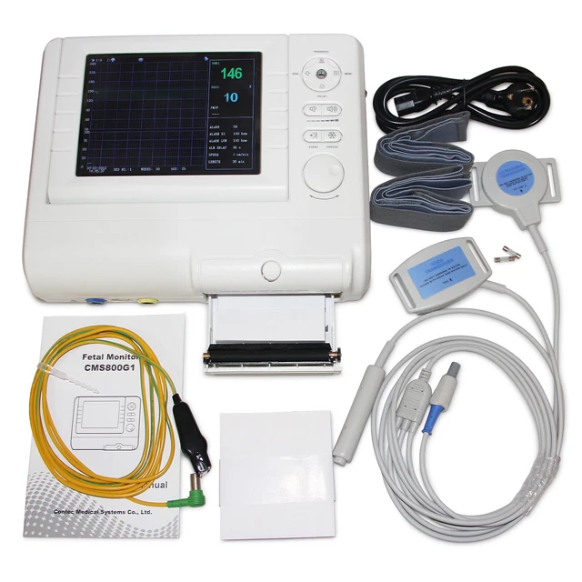 CMS800G Fetal Mother Monitor Fetal Movement Fetal Doppler Printer,24 Hours  CE