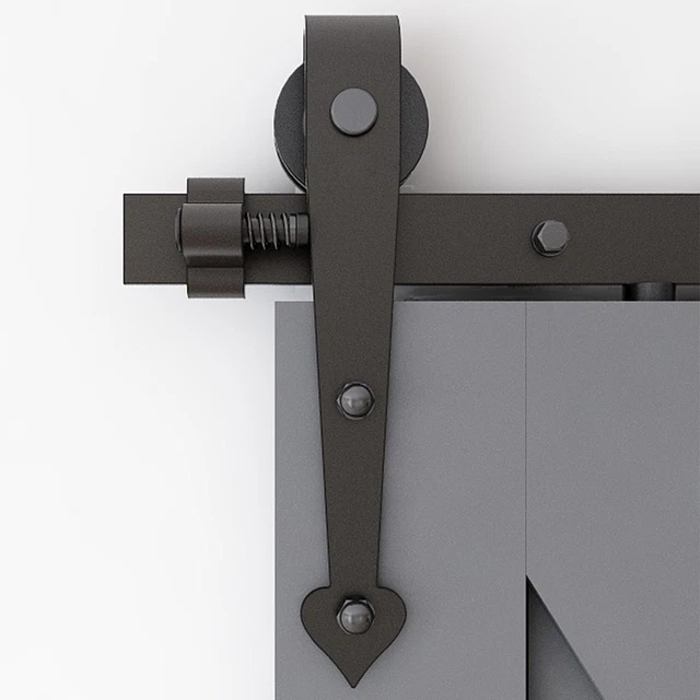 4-20FT Sliding Barn Door Hardware Track Bracket Kit for Single/Double Wood Door
