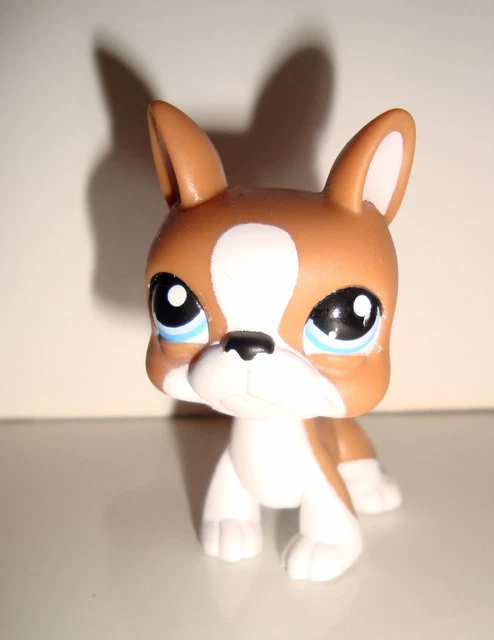 FIGURINE PETSHOP LITTLEST PET SHOP CHIEN BERGER FLEUR JAUNE A L'OREILLE