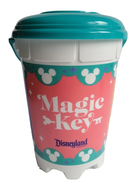 DISNEY PARKS DISNEYLAND Magic Key Popcorn Bucket with Lid Passholder