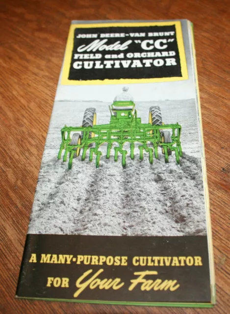 John Deere-Van Brunt Model CC Field and Orchard Cultivator Brochure 1947