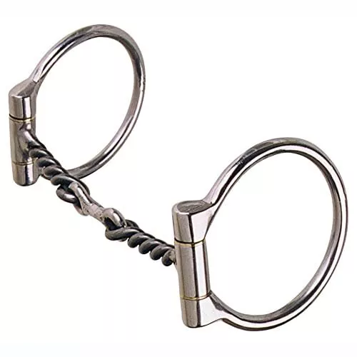 Bit - Golden Glide Offset Dee Snaffle with 3/8" Twisted Dogbone