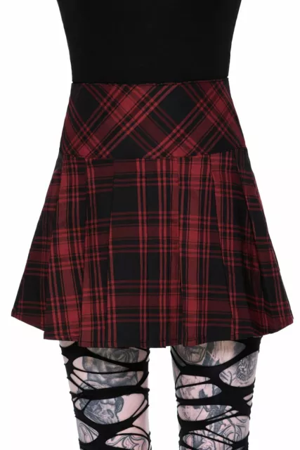 KILLSTAR Ado Spiritus Écossais Plaid Gothique Punk Écolière Mini Jupe KSRA002143