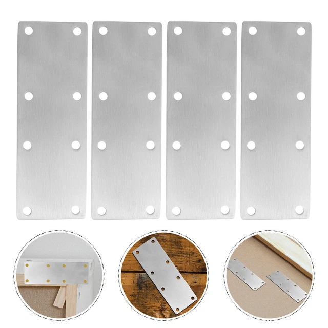 4 piezas reparadores rectos conectores de placas soportes de estantería madera