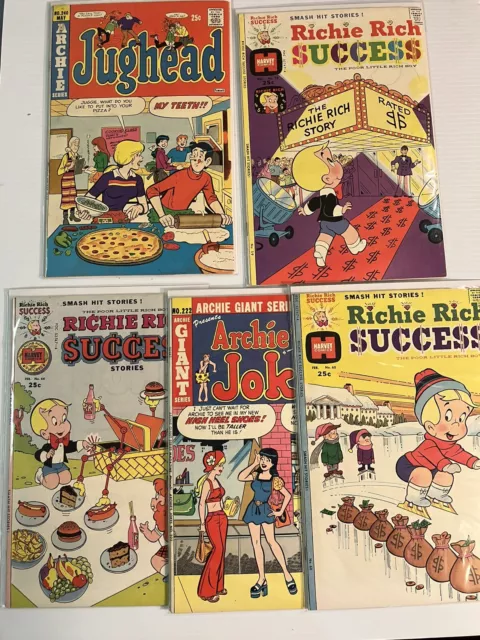 cartoon comic lot archie harvey comics bronze age collection lot