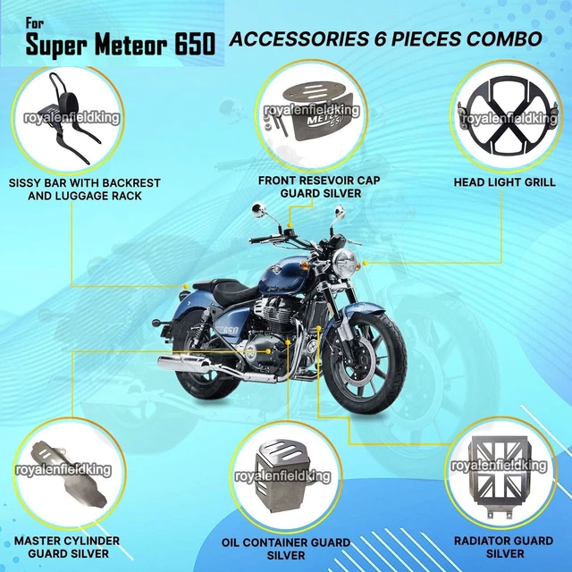 Extension De Base De Béquille Latérale Noire Pour Royal Enfield Super Meteor 650 - AEspares - Acier