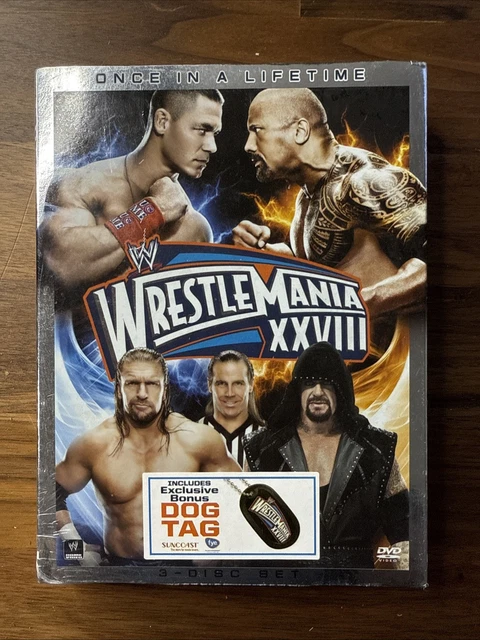 WWE WRESTLEMANIA XXVIII RARE Dog Tag Exclusive Wrestling 2012 HTF OOP ...