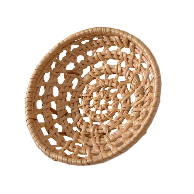 Panier Tressé En PP Et Fer - Corbeille à Fruits, Pain Ou Rangement - 27x26x26 Cm, Design Rustique