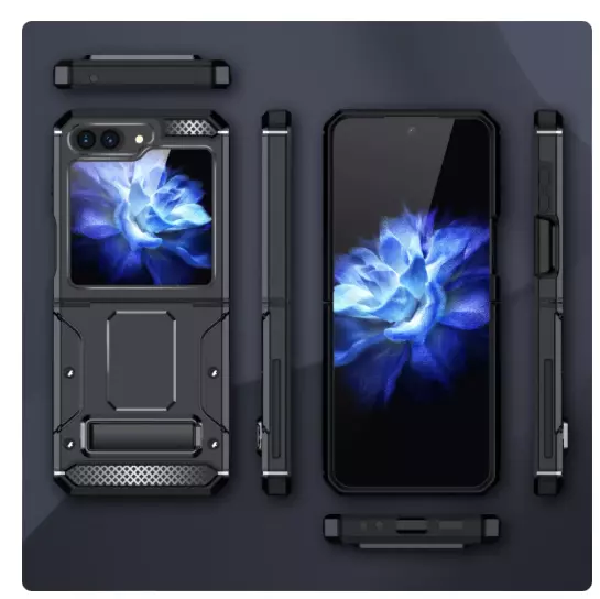 Shockproof Armor Stand Holder Cover Case for Samsung Galaxy Z Flip 5 - Z Flip 4