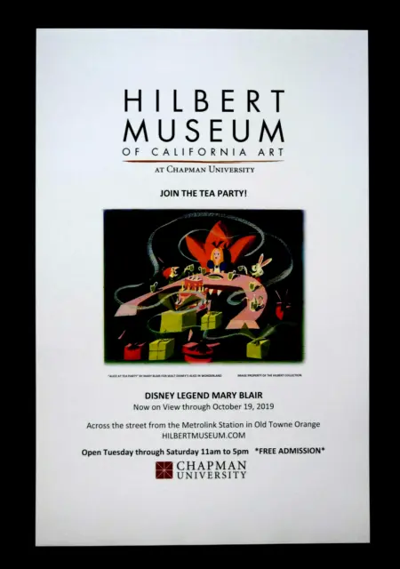 Hilbert Museum Mary Blair Exhibit Print Ad Alice Tea Party Disney Gallery Art