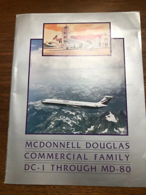 Vintage 1985 McDonnell Douglas Commercial Plane Brochure - DC1-MD80