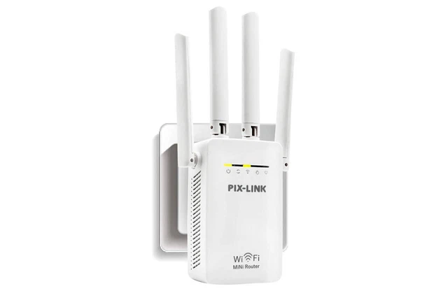 Ripetitore WiFi 300 Mbps - Amplificatore Segnale 2.4 GHz, Portata 100 M, Facile Installazione