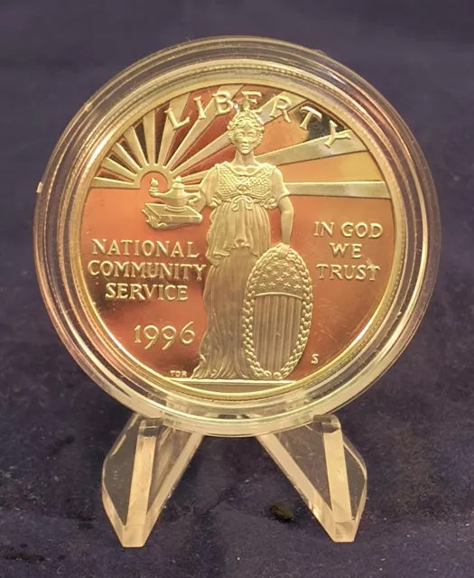 1996 S National Community Service Commemorative 90% Silver Dollar Location 1