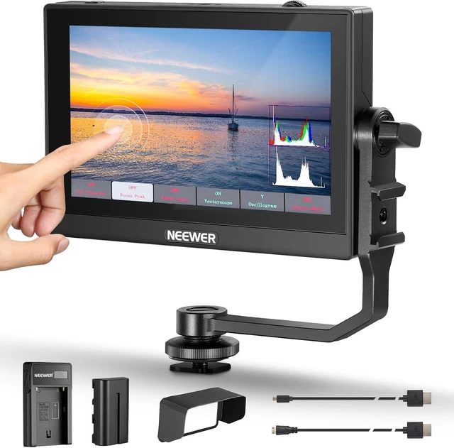 NEEWER F500 5.5 Inch Camera Field Monitor, HDR Touch Screen with 3D LUT IPS 4K