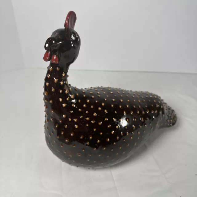 Marvin Bailey Pottery Hen Chicken Primitive Folk Art Stoneware Glaze Southern