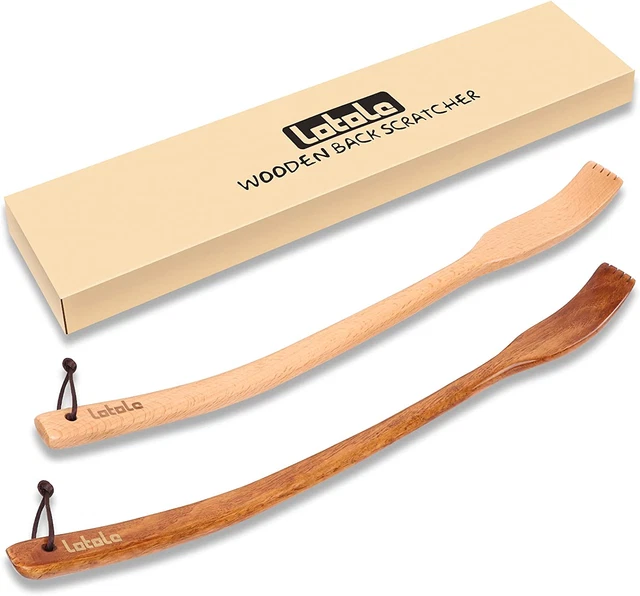 2-Pack Wooden Back Scratcher Long Handle Reach Itch Relief Self Scratch Tool 2-Pack Wooden Back Scratcher Long Handle Reach Itch Relief Self Scratch Tool